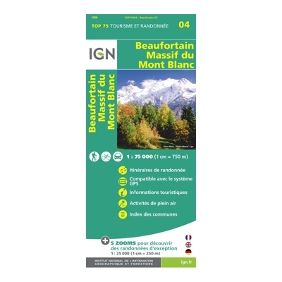 IGN - Beaufortin / Massif Du Mont Blanc - Carte topographique
