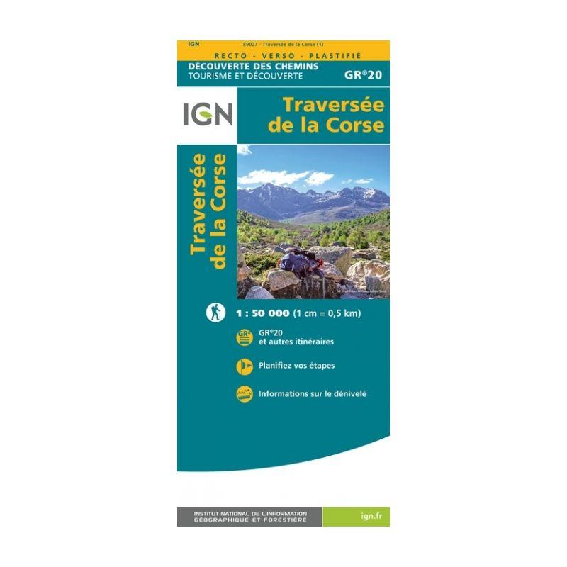IGN - Traversée De La Corse Gr20 - Carte topographique