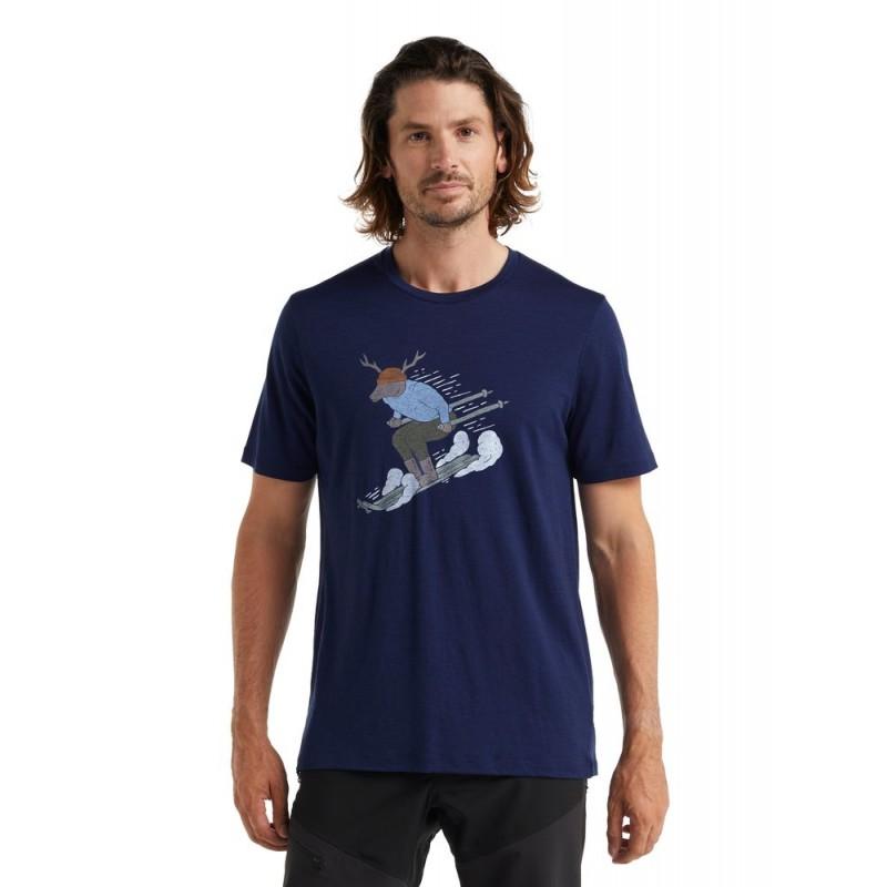 Icebreaker - Tech Lite II SS Tee Ski Rider - T-shirt en laine mérinos homme