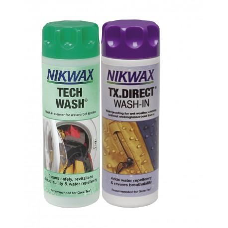 Nikwax - Twin Pack - Lessive Tech Wash et imperméabilisant TX. Direct