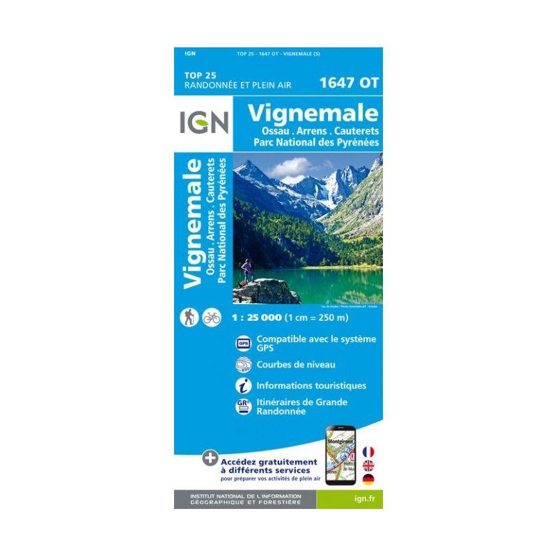 IGN - Vignemale / Ossau / Cauterets / Parc national des Pyrénées - Carte topographique