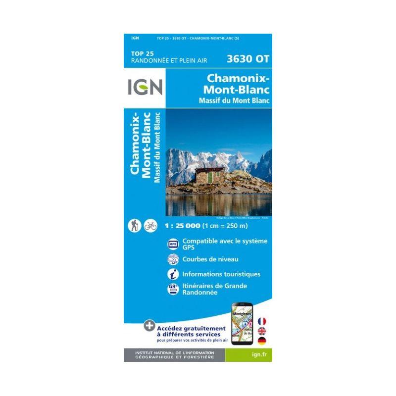 IGN - Chamonix / Massif du Mont-Blanc - Carte topographique