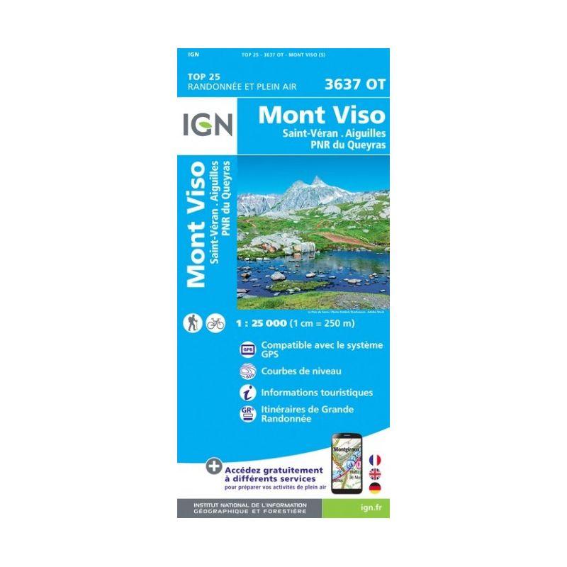 IGN - Mont Viso / Saint-Veran Aiguilles / PNR du Queyras - Carte topographique