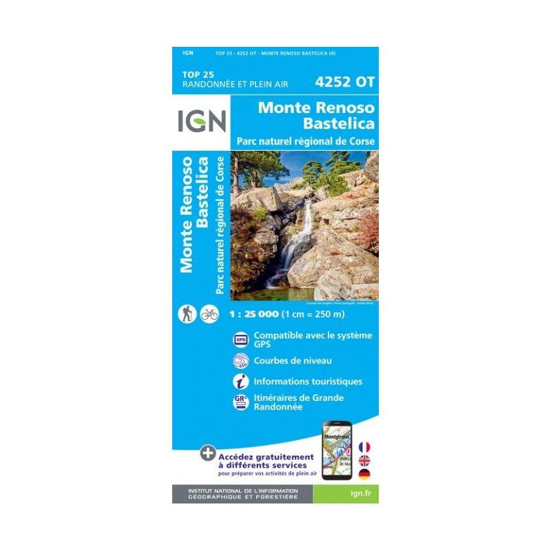 IGN - Monte Renoso / Bastelica / PNR de Corse - Carte topographique